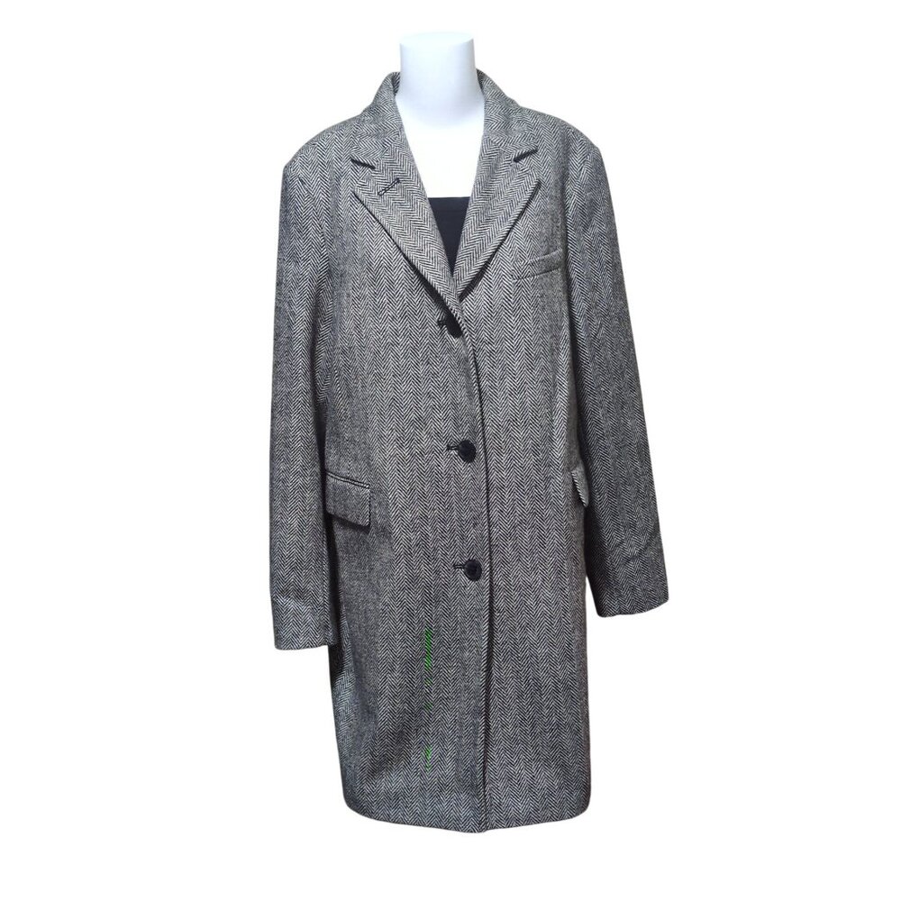 Ralph Lauren Black Label Over Coat Womens 18 Wool Blend Luxury Designer Chic